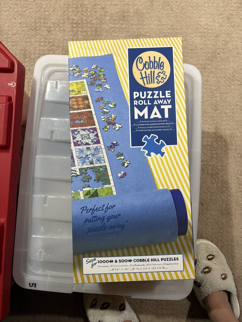 Cobble Hill Puzzle Roll Away Mat 30" x 48" For 500 & 1000 Piece Puzzles Jigsaw